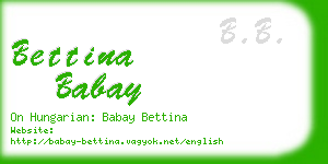 bettina babay business card